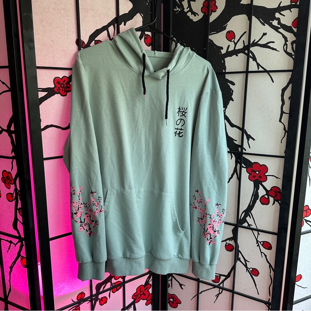 SHEIN Sakura Graphic Hoodie